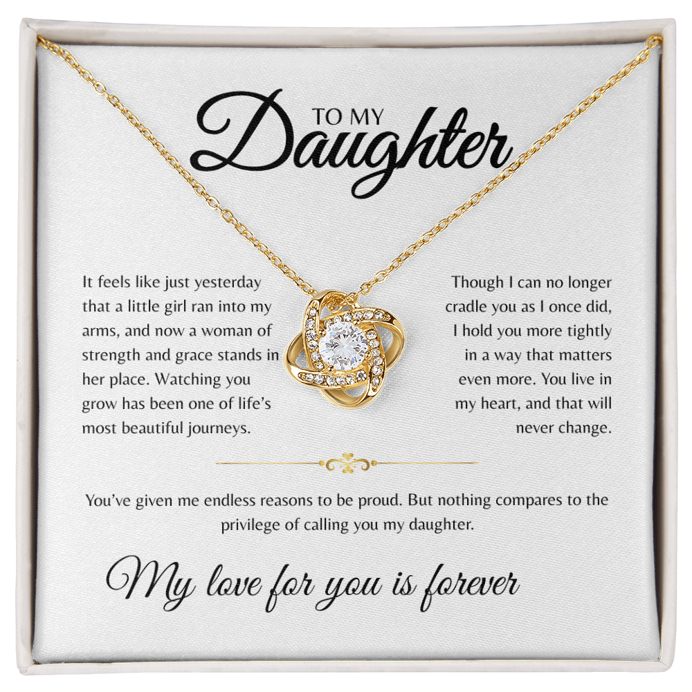 To My Daughter | It Feels Like Just Yesterday | Love Knot Necklace