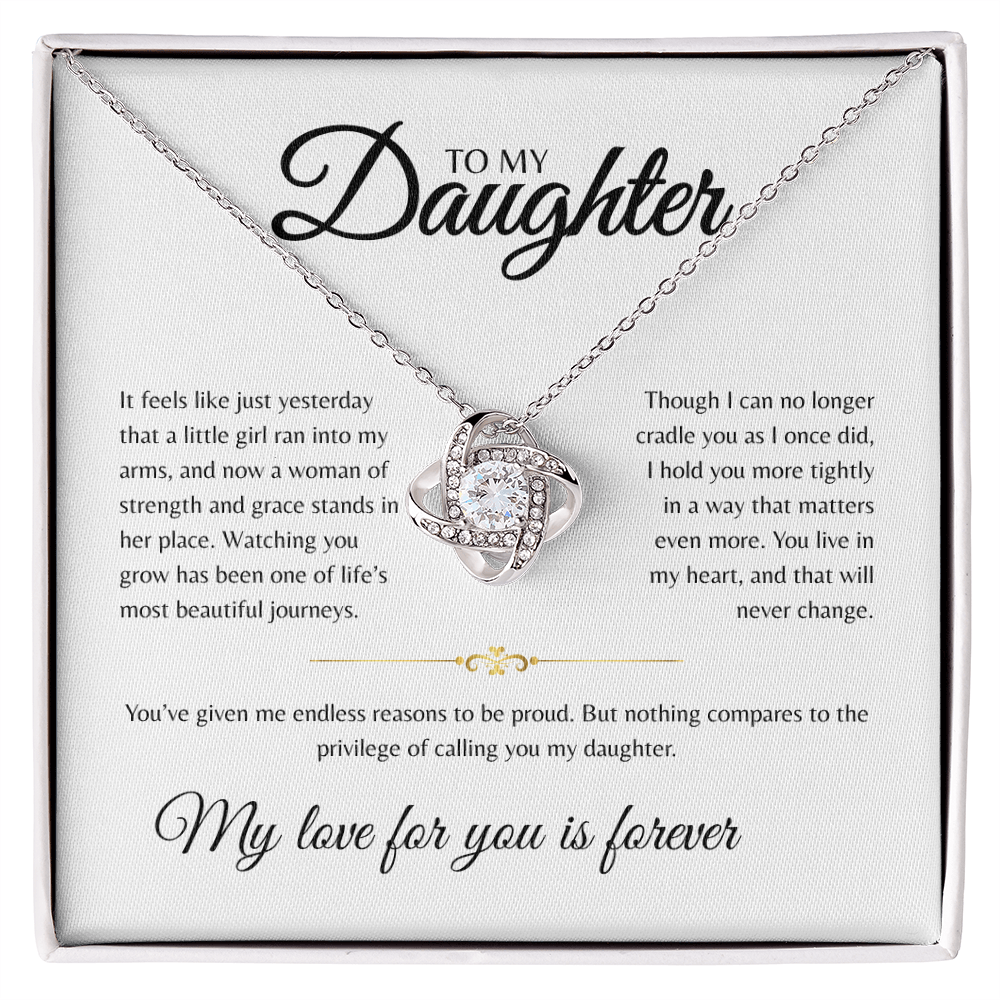 To My Daughter | It Feels Like Just Yesterday | Love Knot Necklace