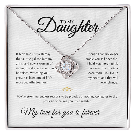 To My Daughter | It Feels Like Just Yesterday | Love Knot Necklace