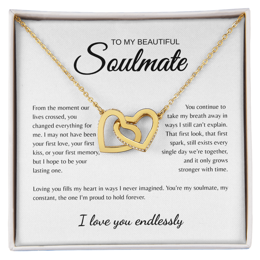 To My Beautiful Soulmate | From The Moment | Interlocking Harts Necklace
