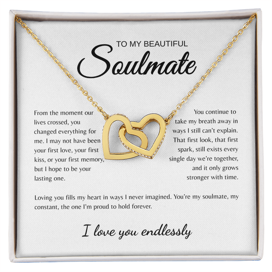 To My Beautiful Soulmate | From The Moment | Interlocking Harts Necklace