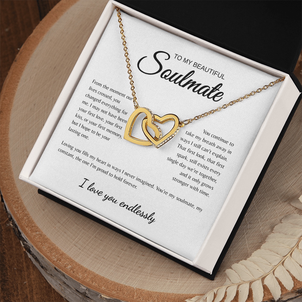To My Beautiful Soulmate | From The Moment | Interlocking Harts Necklace