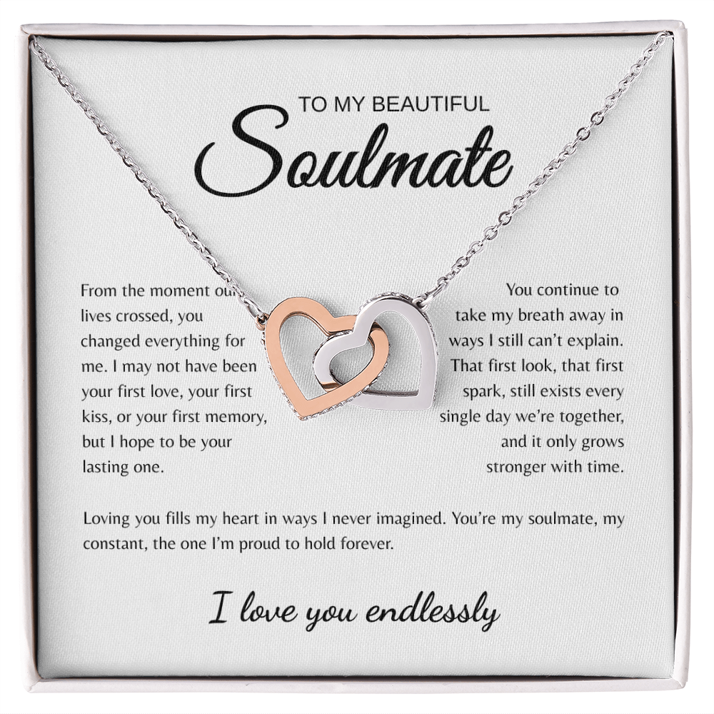 To My Beautiful Soulmate | From The Moment | Interlocking Harts Necklace