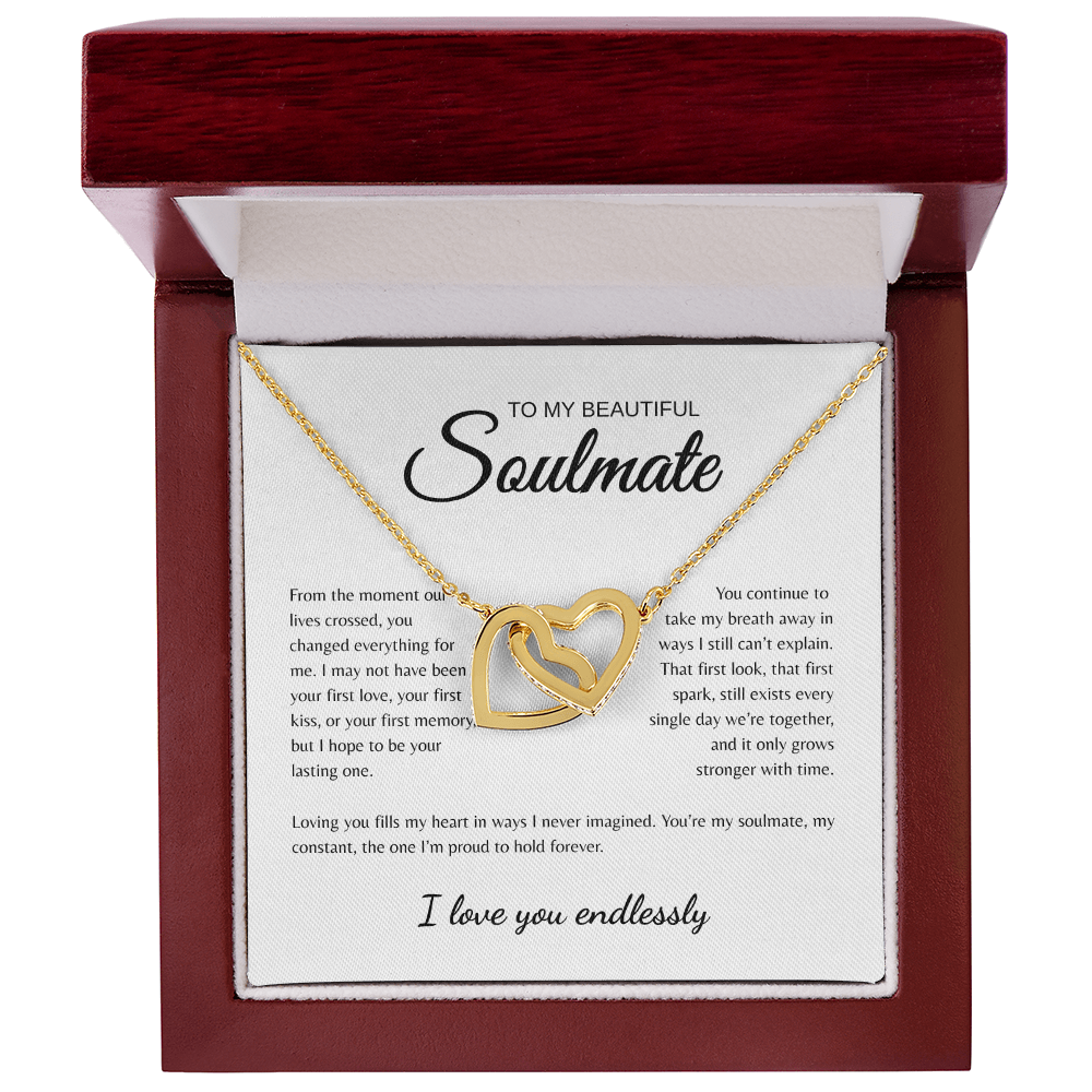 To My Beautiful Soulmate | From The Moment | Interlocking Harts Necklace