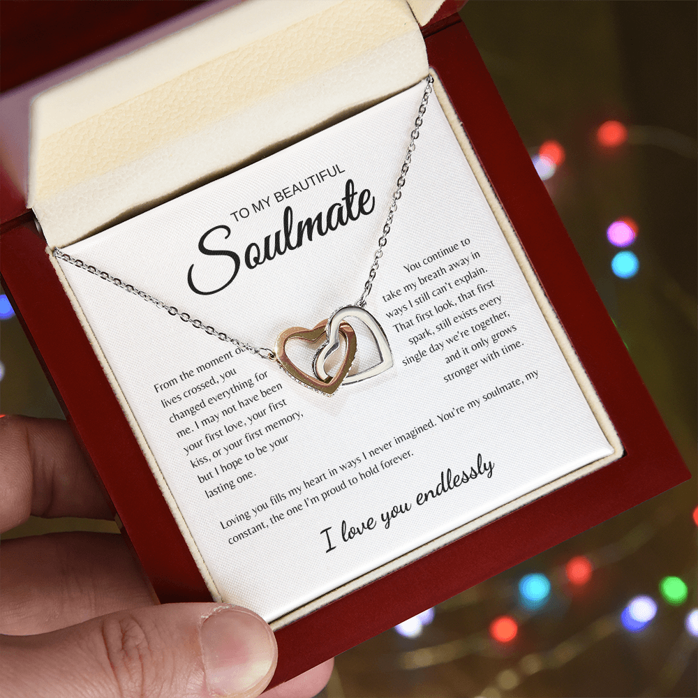 To My Beautiful Soulmate | From The Moment | Interlocking Harts Necklace