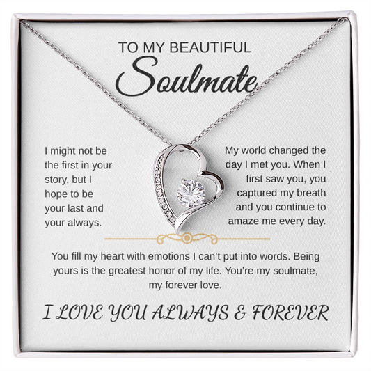 To My Beautiful Soulmate | Forever Love Necklace